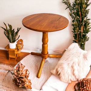 Mesa Latera de Canto Apoio Sofá Cor Mel Mesinha de Centro Infantil Retrô
