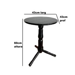 Mesa Latera de Canto Apoio Sofá Cor Mel Mesinha de Centro Infantil Retrô - 2