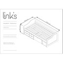 Ver imagem 3 de Cama Solteiro 5 Gavetas e Nicho Madeira Maciça Floro