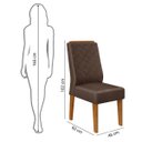 Ver mais imagens de Conjunto Sala de Jantar Mesa Tampo Vidro 6 Cadeiras Dj Móveis Freijó Kiara Moca Lidia Moca