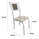 Ver mais imagens de Kit 4 Cadeira Belize Jantar Assento Estofado Tecido Corino