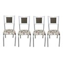 Ver imagem 2 de Kit 4 Cadeira Belize Jantar Assento Estofado Tecido Corino