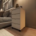 Ver imagem 4 de Mesa de Apoio para Quarto Quatro Gavetas Movlar Mdp - Mod.0701:branco