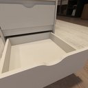 Ver mais imagens de Mesa de Apoio para Quarto Quatro Gavetas Movlar Mdp - Mod.0701:branco