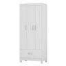 Guarda Roupa Solteiro 3 Portas e 1 Gaveta Prince - Branco - 8