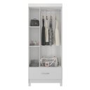 Ver imagem 3 de Guarda Roupa Solteiro 3 Portas e 1 Gaveta Prince - Branco