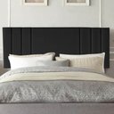 Ver imagem 1 de Painel Estofada Grécia 195CM King Suede Preto - D A DECOR