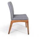 Ver imagem 3 de Cadeira de Jantar Estofada Sara - Cinza Escuro