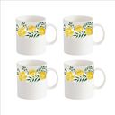 Ver imagem 1 de Conjunto 4 Canecas Chá Cerâmica Alice 318ml Amarelo