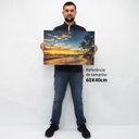 Ver imagem 2 de Quadro Decorativo Horizonte em tela Canvas TACOLADO PAPEL DE PAREDE Moldura Flutuante 4,5cm Freijó 6