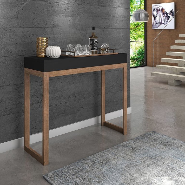 Aparador Mesa Cantinho do Café Decorativo Planalto 90 - Preto Aparador Mesa Cantinho do Café Decorativo Planalto 90 - Preto