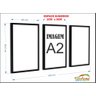 Quadros Decorativos para Sala quarto com Moldura Folhas Folhagens Azul e Amarelas - Marrom - 5