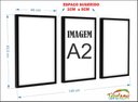 Ver imagem 5 de Quadros Decorativos para Sala quarto com Moldura Folhas Folhagens Azul e Amarelas - Marrom