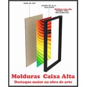 Ver imagem 4 de Quadros Decorativos para Sala quarto com Moldura Folhas Folhagens Azul e Amarelas - Marrom