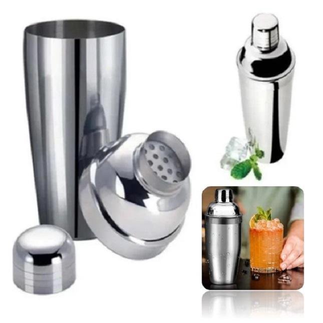 Kit Bartender Coqueteleira Inox com Dosador Drink Caipirinha