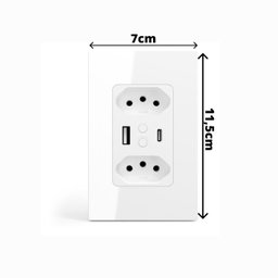 Tomada Dupla 10a + 1a1c Ekac-t217 - 5