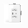 Tomada Dupla 10a + 1a1c Ekac-t217 - 5