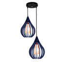 Ver imagem 2 de Luminária Teto Lustre Pendente Balcão Cozinha Sala Duplo:Azul