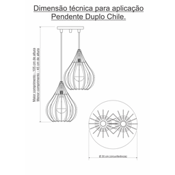 Luminária Teto Lustre pendente balcão cozinha sala duplo:Azul - 4