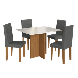 Conjunto Sala de Jantar Fidelitá Itália 110cm com 4 Cadeiras  - 7