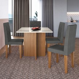 Conjunto Sala de Jantar Fidelitá Itália 110cm com 4 Cadeiras  - 5