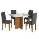 Ver imagem 3 de Conjunto Sala de Jantar Fidelitá Itália 110cm com 4 Cadeiras
