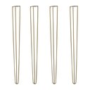 Ver imagem 1 de Kit 4 Pés de Metal 60 CM Hairpin Legs Mesa de Canto Aparador Dourado