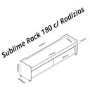Ver imagem 3 de Rack para TV Sublime 180 com Rodízios Naturale Off White - Gelius
