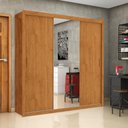 Ver imagem 1 de Guarda-Roupa Casal com Espelhos 3 Portas de Correr e 4 Gavetas 186cm Multimóveis CR35570 Madeirado