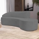 Ver imagem 2 de Sofá Living 3 Lugares 230cm Braço Esquerdo Mozart D06 Linho Cinza Escuro - Mpozenato