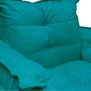 Ver imagem 3 de Poltrona Decorativa Opalla Pés Giratório Metal Suede Azul Turquesa - DS Estofados