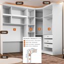 Ver imagem 4 de Guarda Roupa Modulado Solteiro Safira 007 em Mdf com 7 Portas e 4 Gavetas