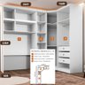 Guarda Roupa Modulado Solteiro Safira 007 em Mdf com 7 Portas e 4 Gavetas - 4