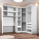 Ver imagem 3 de Guarda Roupa Modulado Solteiro Safira 007 em Mdf com 7 Portas e 4 Gavetas