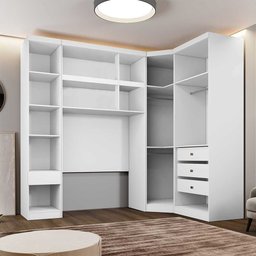Guarda Roupa Modulado Solteiro Safira 007 em Mdf com 7 Portas e 4 Gavetas - 2