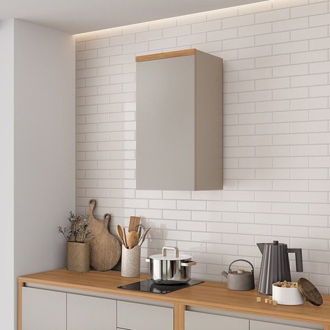 Aéreo Simples 78x40x33cm Allure Marrom/Jequitibá/Gris Fosco