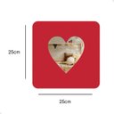 Ver imagem 3 de Espelho Infantil Cores Divertidas Formatos Encantadores Quarto Bebê 25x25cm Coração Vermelho