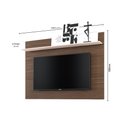 Ver imagem 3 de Painel Simon para TV 55 Polegadas com Prateleira Nogueira Real/ Off White para Sala Recepção