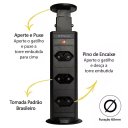 Ver imagem 4 de Torre de Tomadas Retrátil Multiplug Preta - Renna
