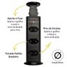 Torre de Tomadas Retrátil Multiplug Preta - Renna - 4