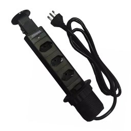 Torre de Tomadas Retrátil Multiplug Preta - Renna - 2