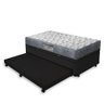 Cama Box Baú e Auxiliar Solteiro Preta + Colchão Ortopédico D33 Ortobom Iso 100 88x188x60cm - 3