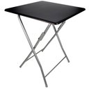 Ver imagem 1 de Mesa Dobrável Em Aço 60X60X75Cm Preta