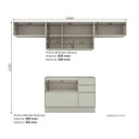 Ver imagem 3 de Cozinha Compacta 4 Peças 100% MDF com 3 Aéreos Basculantes Fineze
