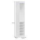 Ver imagem 3 de Closet Solteiro Modulado Andorra 5 Prateleiras Branco - Pnr Móveis