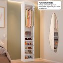 Ver imagem 7 de Closet Solteiro Modulado Andorra 5 Prateleiras Branco - Pnr Móveis