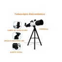 Ver imagem 2 de Telescópio Astronômico Refrativo 60mm 360mm 90x com Tripé