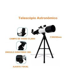 Telescópio Astronômico Refrativo 60mm 360mm 90x com Tripé - 2