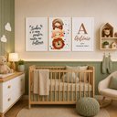 Ver imagem 1 de Kit Quadros Infantil com Nome - Jesus Pastor:40x60/Moldura Branca