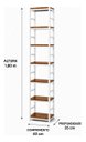 Ver imagem 4 de Estante Multiuso Organizador Livreiro Estilo Industrial 180x40 Branco Imbuia